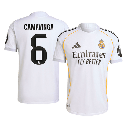 Real Madrid Tröja CAMAVINGA #6 2025/26 Hemma Autentisk Vit