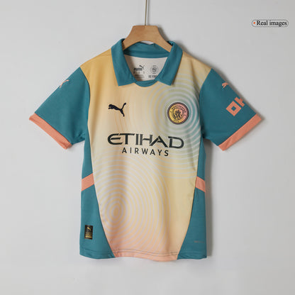 Manchester City Fjärde borta Fotbollströja 2024/25 Fotbollssats Barn - Definitely City