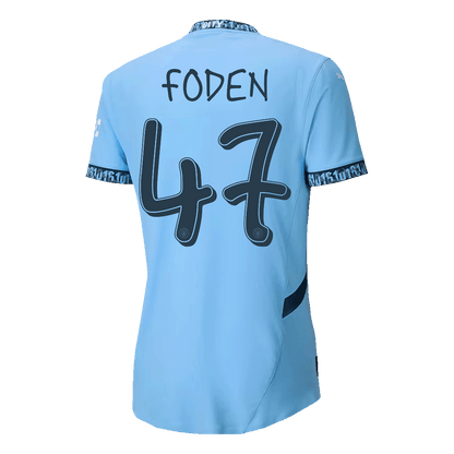 Manchester City Hemma Fotbollströja FODEN #47 2024/25 Autentisk - UCL