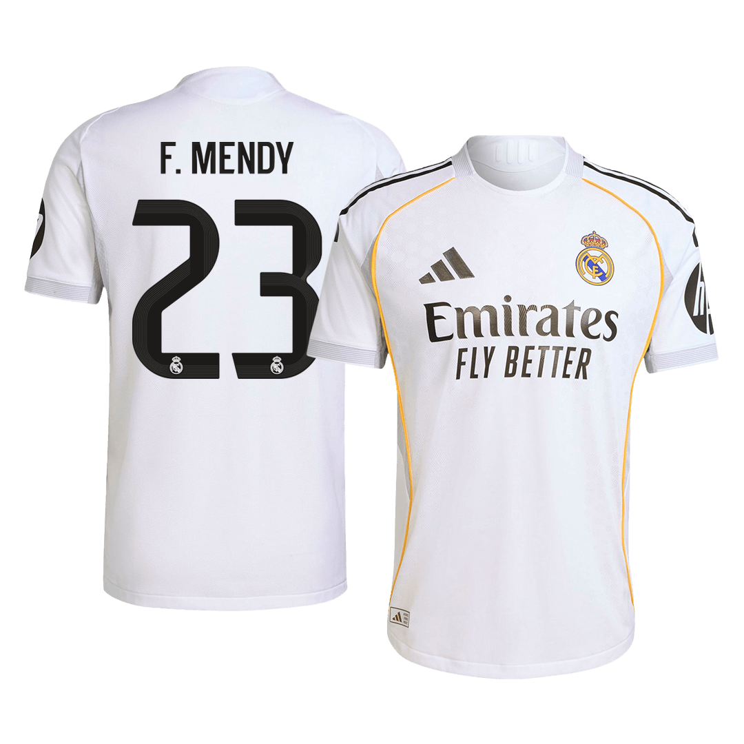 Real Madrid Tröja F.MENDY #23 2025/26 Hemma Autentisk Vit-2