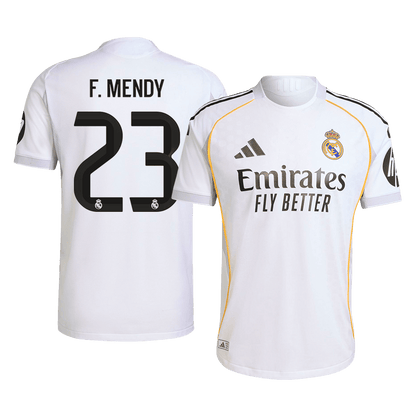 Real Madrid Tröja F.MENDY #23 2025/26 Hemma Autentisk Vit-2