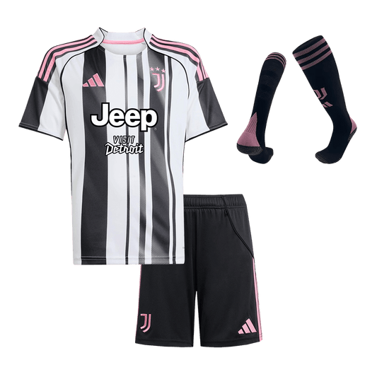 Juventus Tröja 2025/26 Hemmaställ Black&White Barn