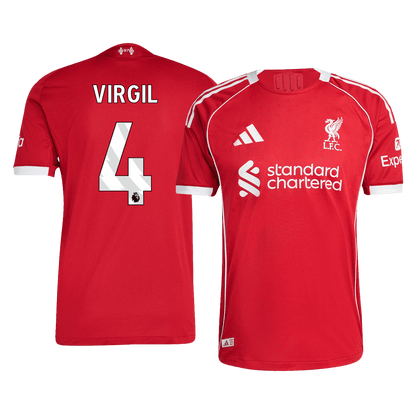 VIRGIL #4 Liverpool Tröja 2025/26 Hemma Autentisk