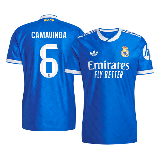Real Madrid Tröja CAMAVINGA #6 2025/26 Tredje Autentisk Blå
