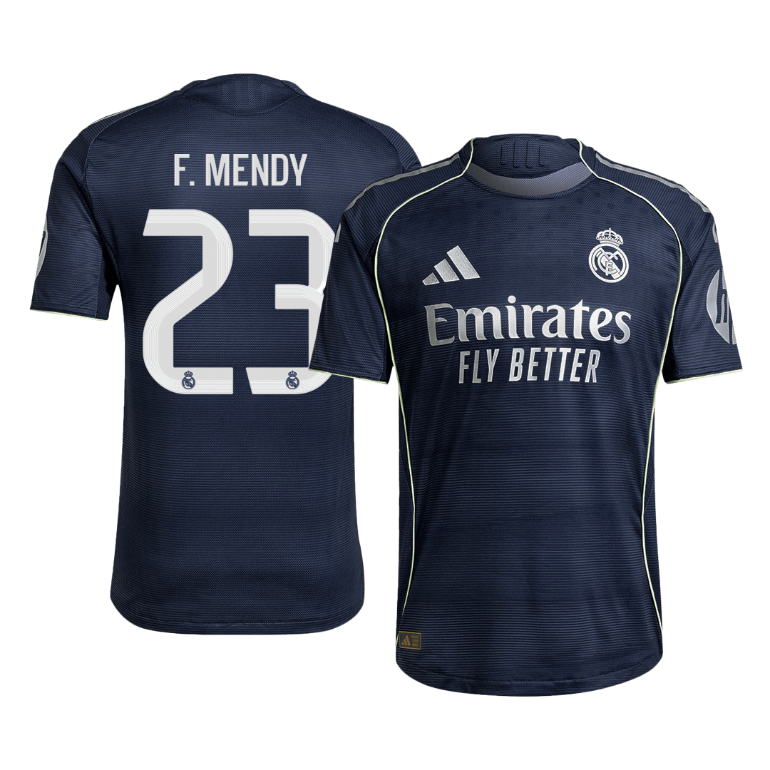 Real Madrid Tröja F.MENDY #23 2025/26 Borta Autentisk Mörkblå