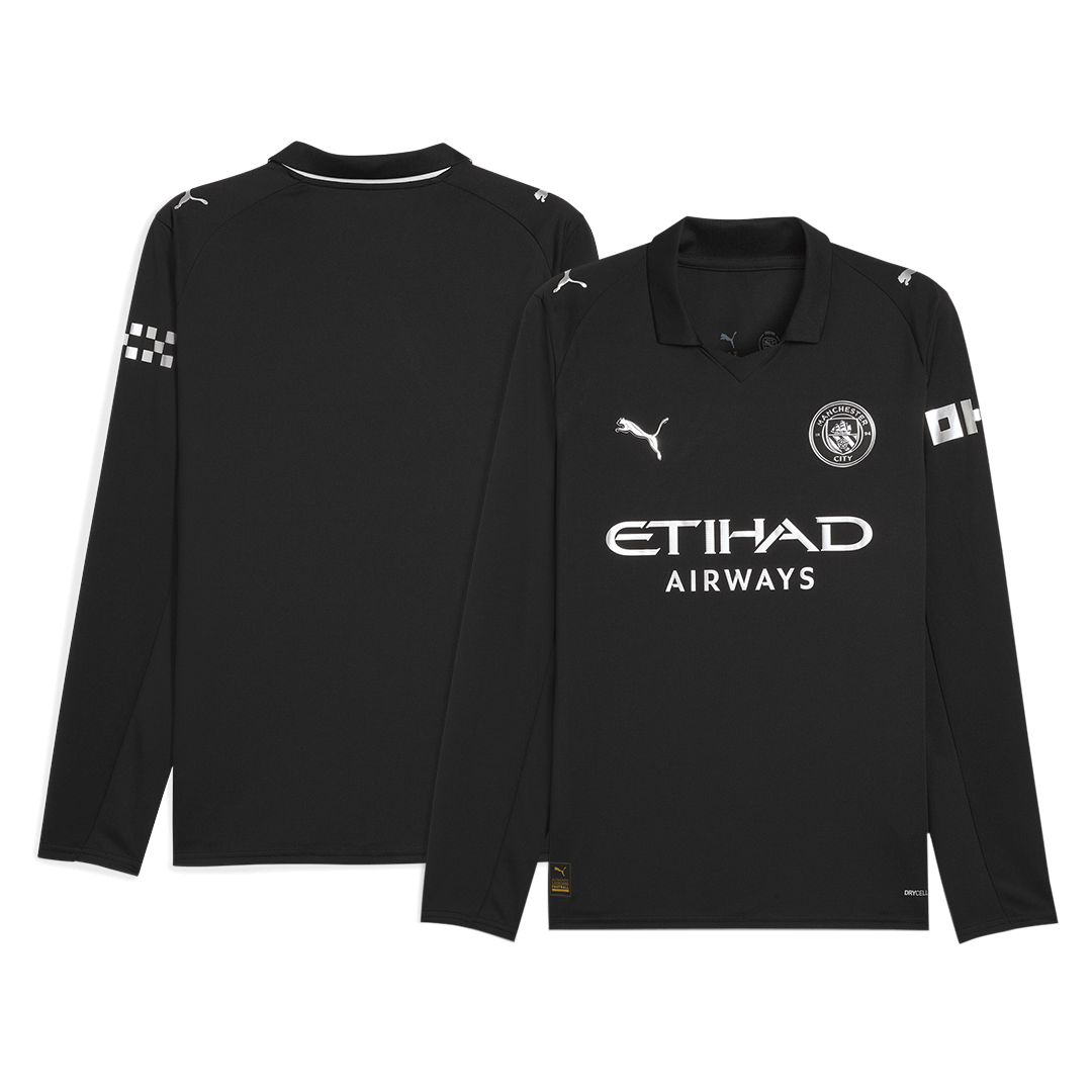 Manchester City Tröja 2025/26 Borta Långärmad Svart