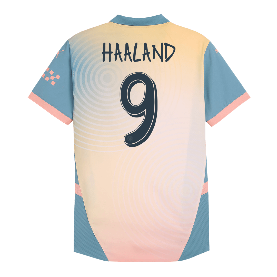 Manchester City Fjärde borta Fotbollströja HAALAND #9 2024/25 Autentisk - Definitely City