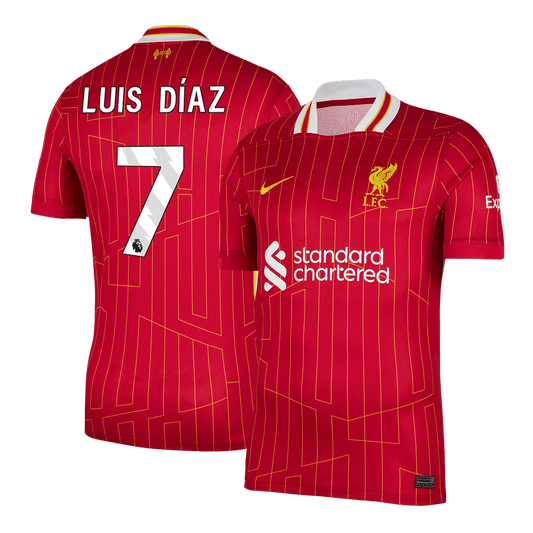 Liverpool Hemma Fotbollströja LUIS DÍAZ #7 2024/25 Premium