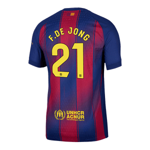 F.DE JONG #21 Barcelona Tröja 2025/26 Hemma Autentisk