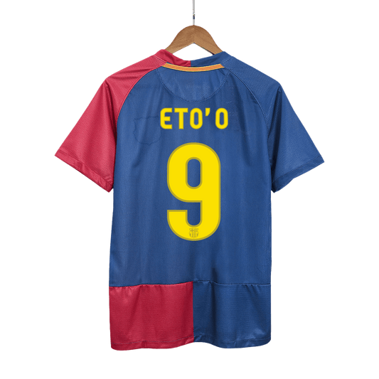 Retro Barcelona Hemma Fotbollströja ETO'O #9 2008/09 - UCL Final