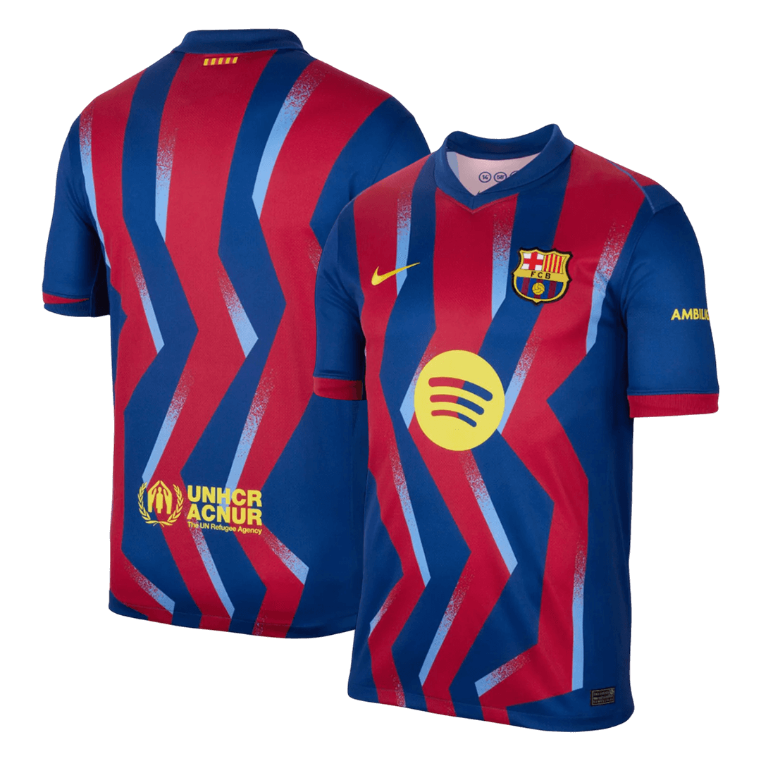 Barcelona Tröja 2025/26 Fjärde Röd & Blå