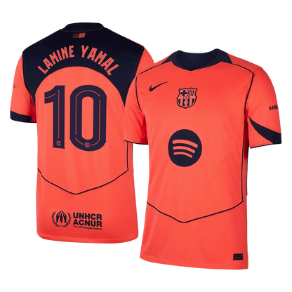 Barcelona Tröja LAMINE YAMAL #10 2025/26 Tredje Orange - UCL-2