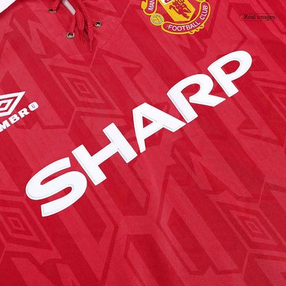 Retro Manchester United Hemma Fotbollströja 1992/94