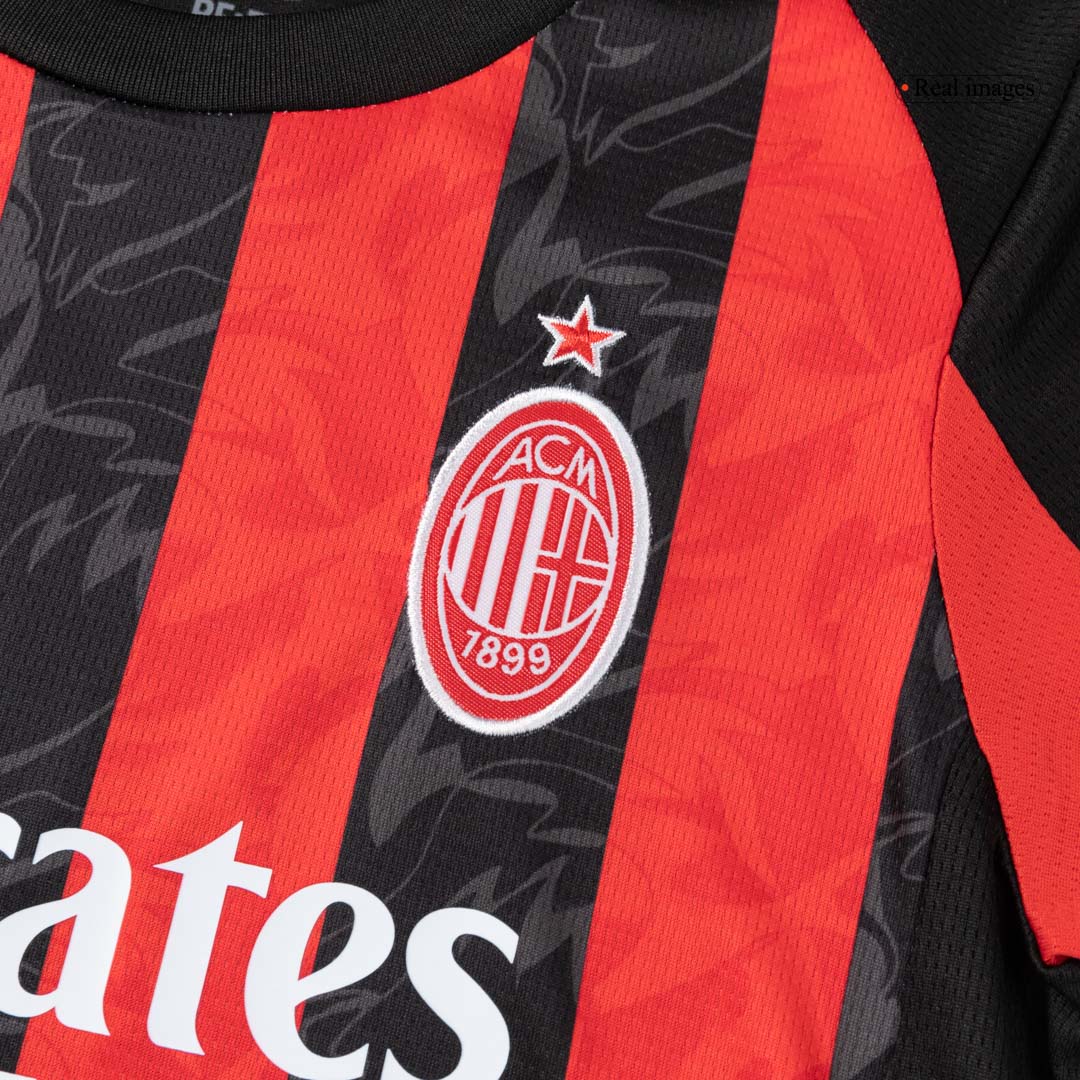 AC Milan Tröja 2025/26 Hemmaställ Red&Black Barn