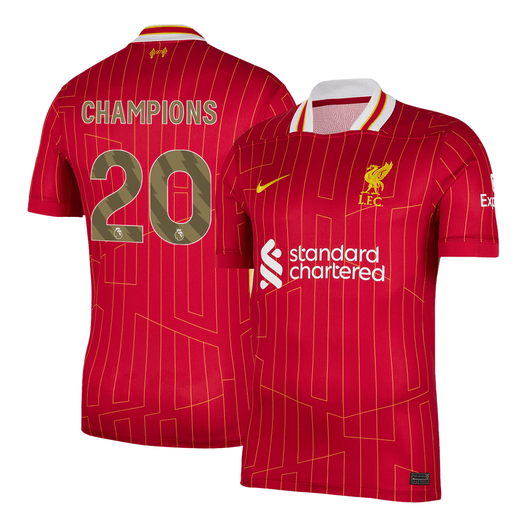 Liverpool Hemma Fotbollströjor CHAMPIONS #20 2024/25 röd Premium - CHAMPIONS 24/25