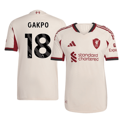 Liverpool Tröja GAKPO #18 2025/26 Borta Autentisk Vit