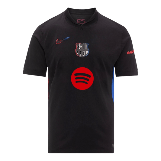 Barcelona Borta Fotbollströja 2024/25 - Spotify-logotyp utan text