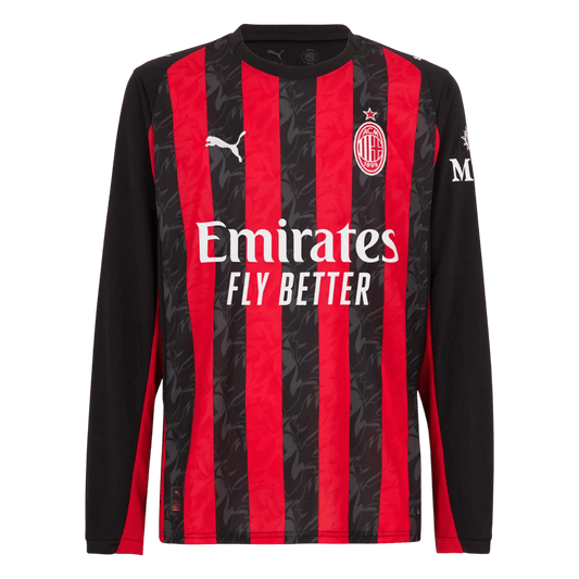 AC Milan Tröja 2025/26 Hemma Långärmad Röd & Svart