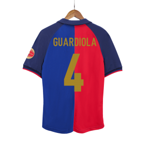 Retro Barcelona Hemma Fotbollströja GUARDIOLA #4 1999/00 - 100-årsjubileum
