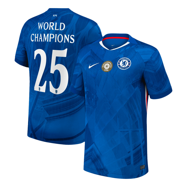 WORLD CHAMPIONS #25 Chelsea Tröja 2025/26 Hemma - with chest badge