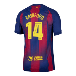 RASHFORD #14 Barcelona Tröja 2025/26 Hemma Autentisk - UCL