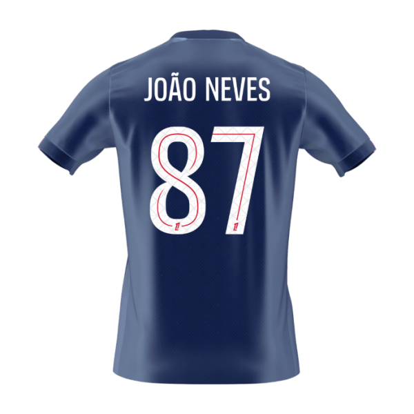JOÃO NEVES #87 PSG Tröja 2025/26 Hemma Premium Mörkblå