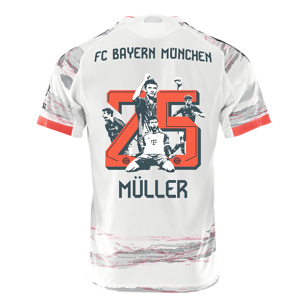 MÜLLER Special #25 Bayern Munich Borta Tröja 2025/26 Autentisk