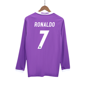 Retro Real Madrid Borta Fotbollströja RONALDO #7 2016/17 långärmad