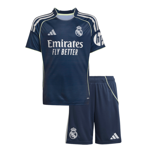 Real Madrid Tröja 2025/26 Borta 
Fotbollssats Barn stora storlekar