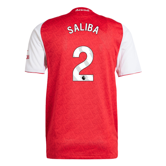 Arsenal Tröja SALIBA #2 2025/26 Hemma Autentisk Röd