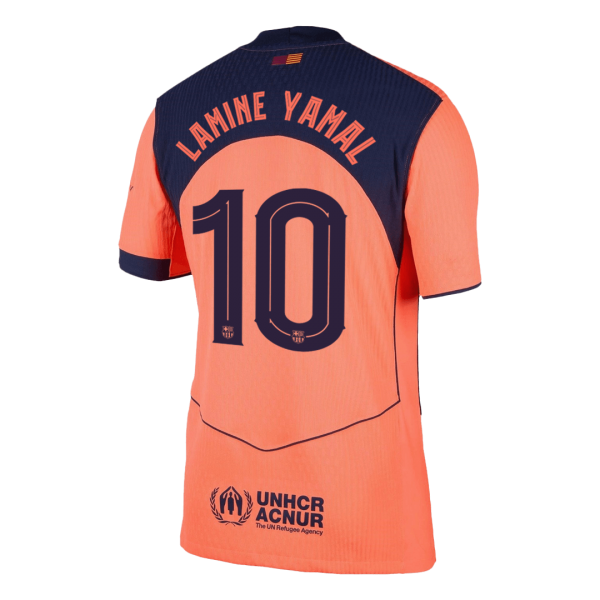 Barcelona Tröja LAMINE YAMAL #10 2025/26 Tredje Autentisk Orange - UCL
