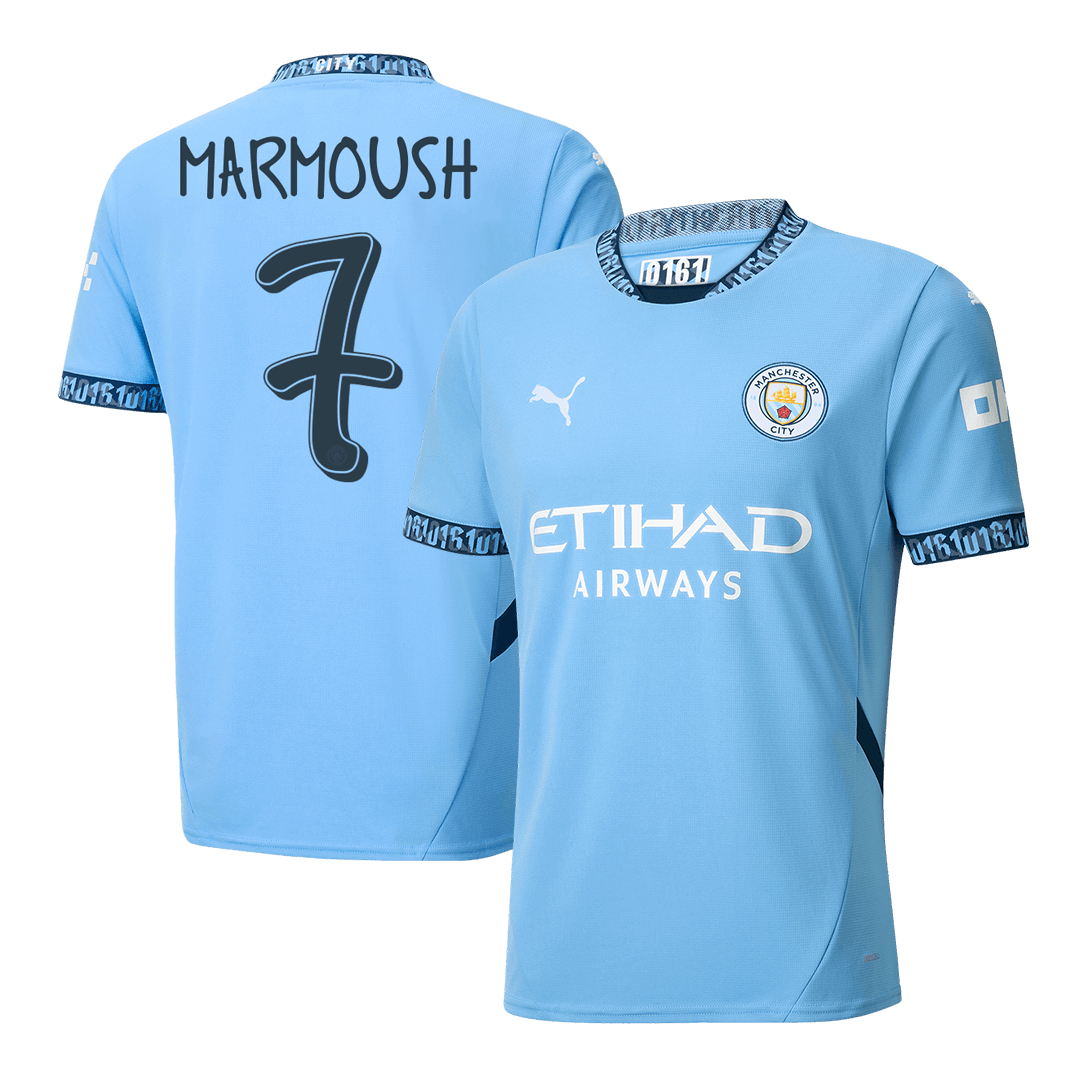 Manchester City Hemma Fotbollströja MARMOUSH #7 Premium - UCL - Bild 2