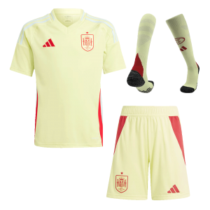 Spanien Borta Fotbollströja Euro 2024 
Fotbollssats Barn