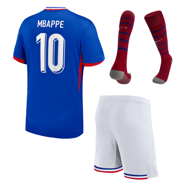 MBAPPÉ #10 Frankrike Hemma fotbollströjor 2024 Fotbollssats Barn