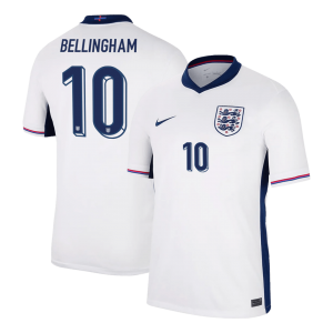 England Hemma Fotbollströjor BELLINGHAM #10 Euro Premium