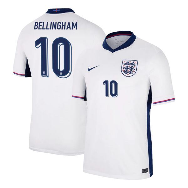 England Hemma Fotbollströjor BELLINGHAM #10 Euro Premium