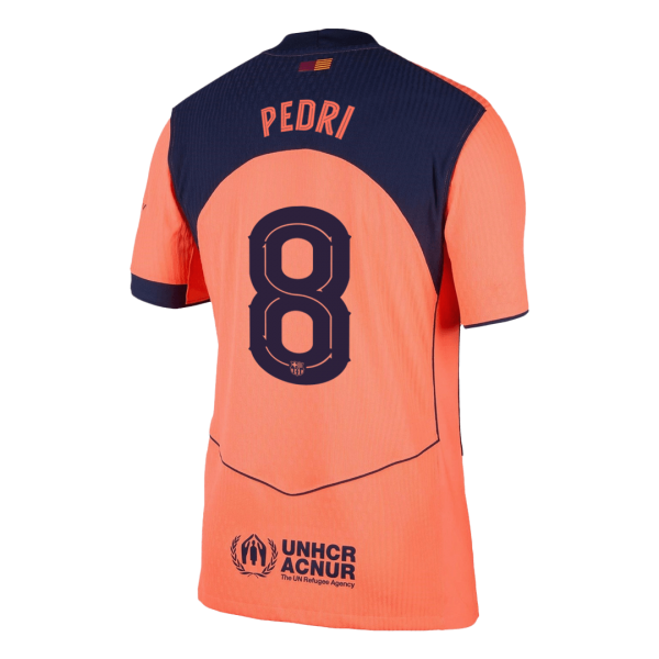 Barcelona Tröja PEDRI #8 2025/26 Tredje Autentisk Orange - UCL