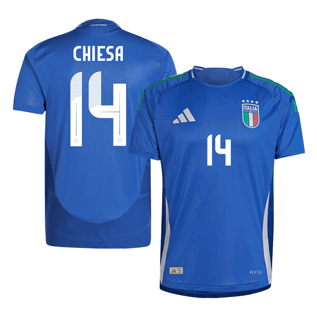 CHIESA #14 Italien Hemma Fotbollströjor Euro 2024 Autentisk