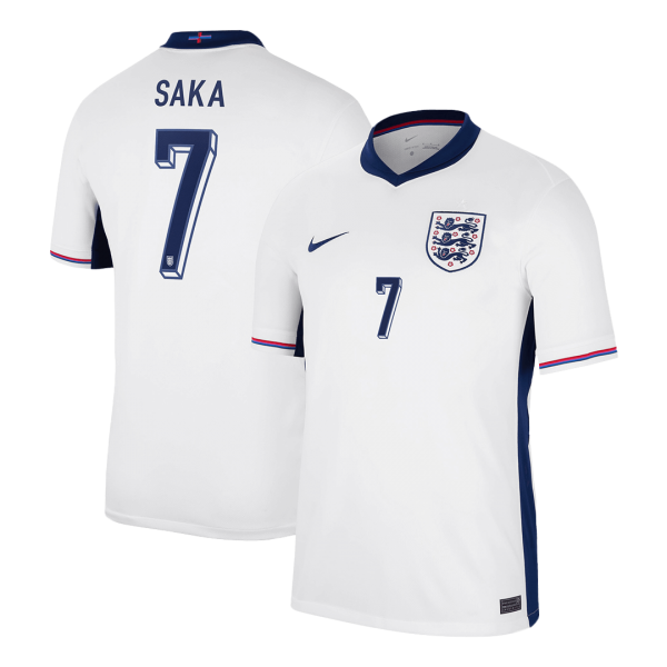 England Hemma Fotbollströjor SAKA #7 Euro Premium