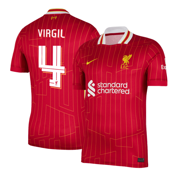 Liverpool Hemma Fotbollströja VIRGIL #4  Premium - UCL