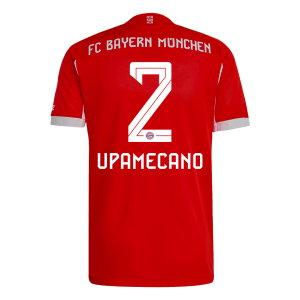 Bayern Munich Tröja UPAMECANO #2 2025/26 Hemma Autentisk Röd