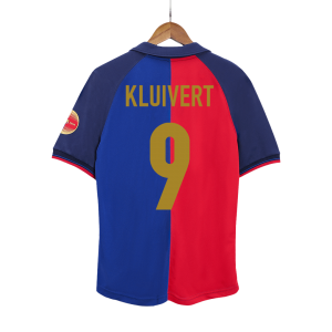 Retro Barcelona Hemma Fotbollströja KLUIVERT #9 1999/00 - 100-årsjubileum