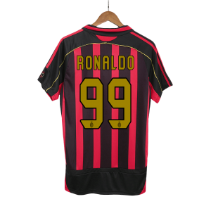Retro AC Milan Hemma Fotbollströja RONALDO #99 2006/07