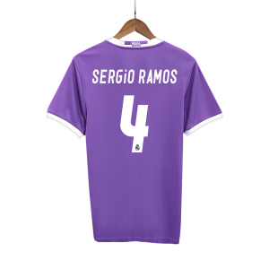 Retro Real Madrid Borta Fotbollströja SERGIO RAMOS #4 2016/17