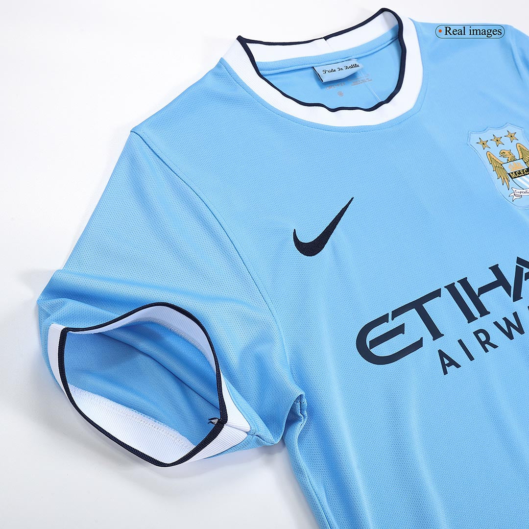 Retro Manchester City Hemma Fotbollströja 2013/14 - Bild 3