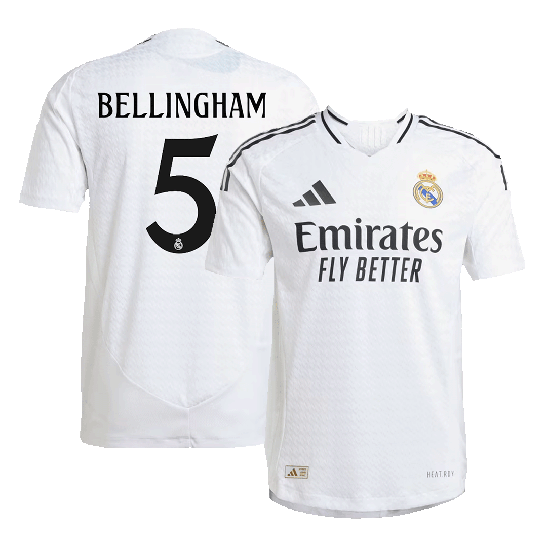 Real Madrid Hemma Fotbollströja BELLINGHAM #5 Premium Autentisk