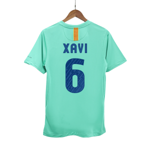 Retro Barcelona Borta Fotbollströja XAVI #6 2010/11