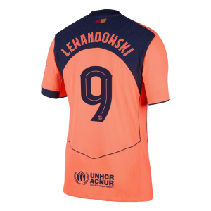 Barcelona Tröja LEWANDOWSKI #9 2025/26 Tredje Autentisk Orange - UCL