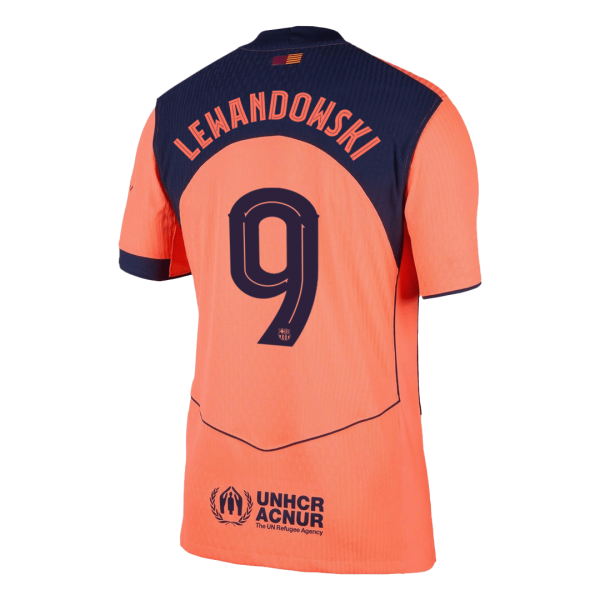 Barcelona Tröja LEWANDOWSKI #9 2025/26 Tredje Autentisk Orange - UCL