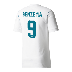 Retro Real Madrid Hemma Fotbollströja BENZEMA #9 2017/18